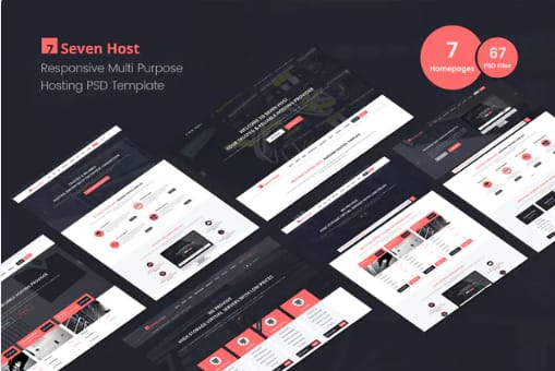 Hosting Business Psd Template