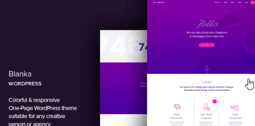 Blanka - One Page WordPress