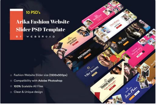 Arika Fashion Website Slider