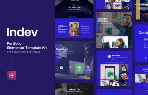 Indev - Portfolio Elementor Template