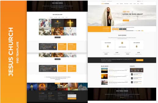 JESUS CHURCH - PSD template