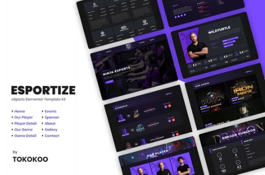 Esportize eSports Elementor Template