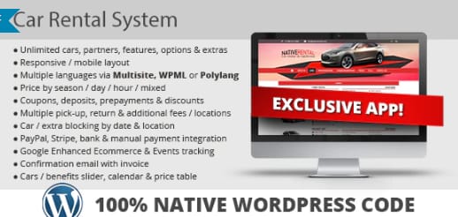 Car Rental System (Native WordPress Plugin)