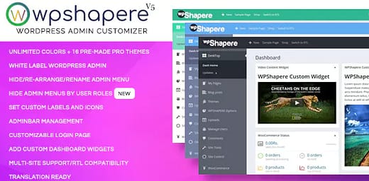 WordPress Admin Theme - WPShapere