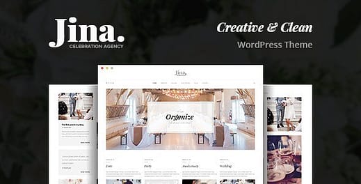 Jina Celebration Agency WordPress Theme