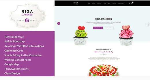 Riga - Candy & Sweets HTML