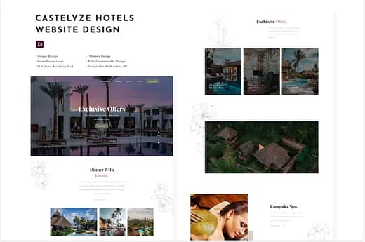 Castelyze - Hotel Website Design