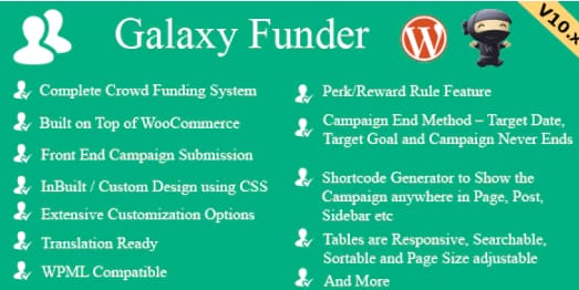 Galaxy Funder - WooCommerce Crowdfunding