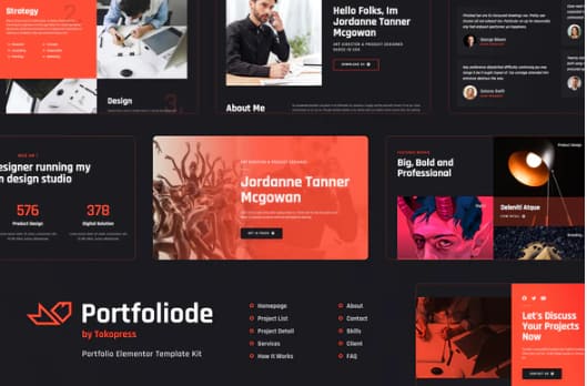Portfoliode | Portfolio Elementor Template