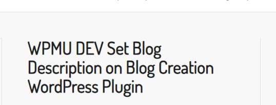 WPMU DEV Set Blog