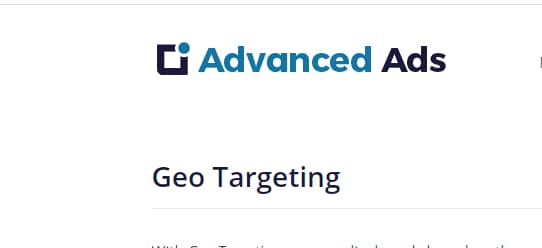 Advanced Ads: Geo Targeting