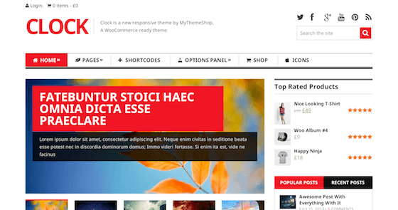 MyThemeShop Clock WordPress Theme