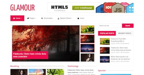 MyThemeShop Glamour WordPress Theme