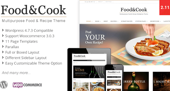 Food & Cook - Multipurpose Food Recipe WP Theme