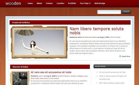 Elegant Themes Wooden WordPress Theme