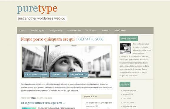 Elegant Themes PureType WordPress Theme