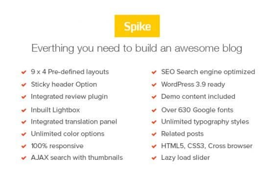 MyThemeShop Spike WordPress Theme