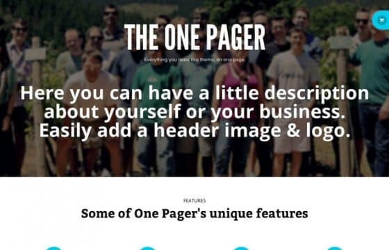WooThemes The One Pager WooCommerce Themes
