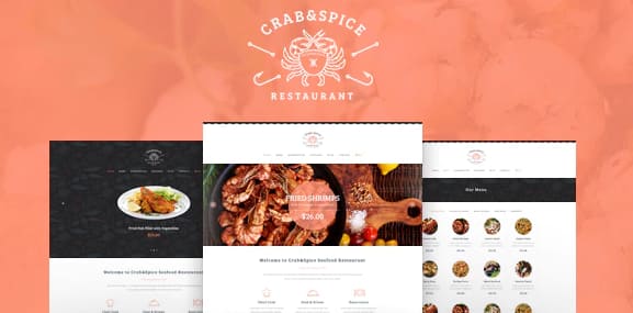 Crab & Spice | Restaurant and Cafe WordPress Theme
