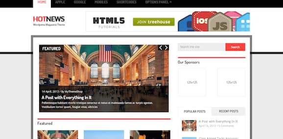 MyThemeShop HotNews WordPress Theme