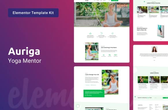 Auriga - Health Coach & Yoga Mentor Elementor Template Kit