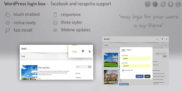 login lightbox wordpress - easy