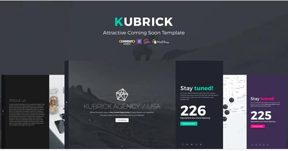 KUBRICK - Attractive Coming Soon Template