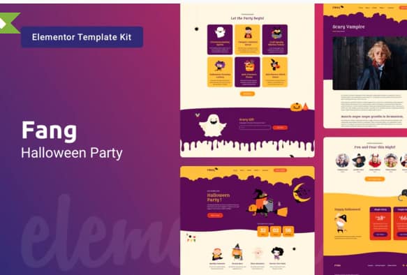 Fang - Halloween Party Template Kit for Elementor