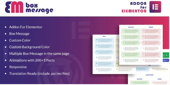 Box Message for Elementor
