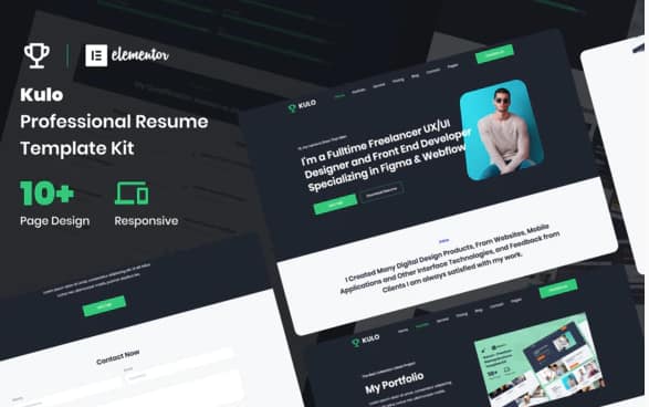 Kulo - Professional Resume Elementor Template Kit