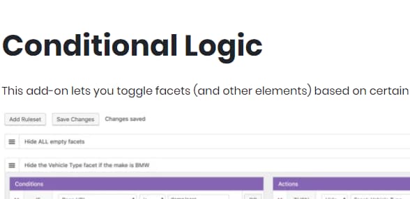 FacetWP - Conditional Logic