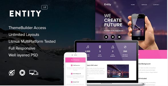 Entity - Responsive Email + Themebuilder