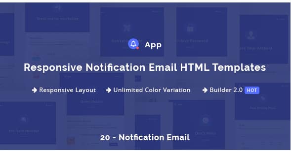 NotificationApp - Responsive Notification Email HTML Templates