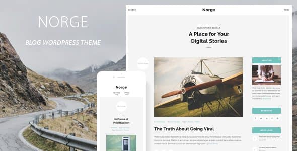 Norge Responsive Blog WordPress
