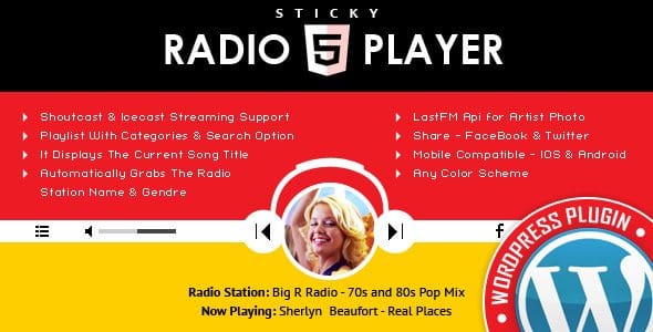 Sticky Full Width Radio