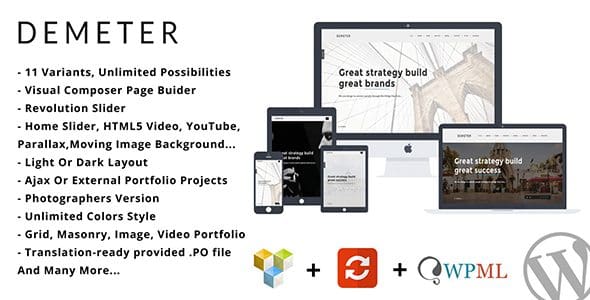 Demeter One Page Parallax WordPress