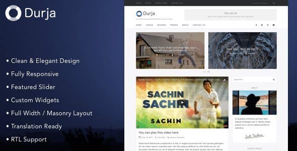 Durja A Responsive WordPress Blog