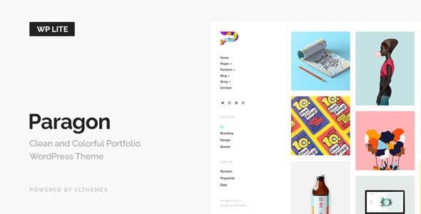 Paragon Lite Colorful Portfolio WordPress