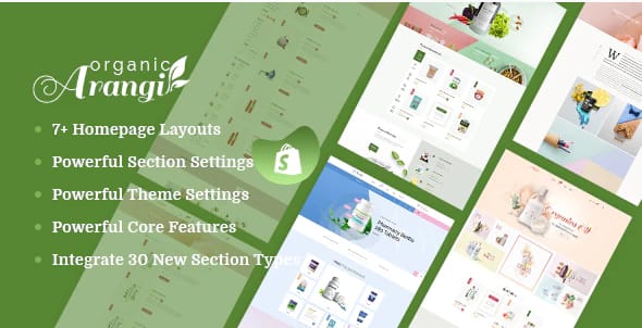 Arangi - Organic & Healthy Products Shopify Theme