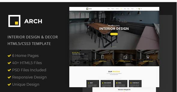 Interior Design, Architecture HTML5 Templale