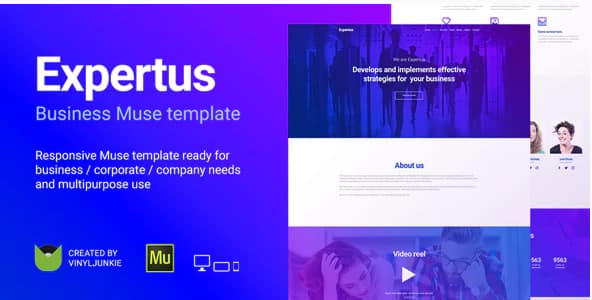 Expertus - Business / Corporate / Company Responsive Muse Template