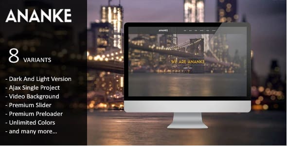 Ananke - Parallax One Page HTML Template
