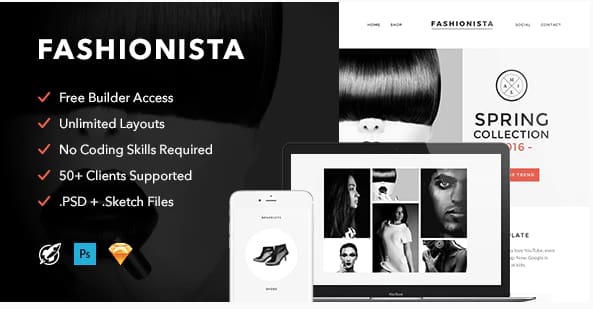 Fashionista - Responsive Email + Themebuilder