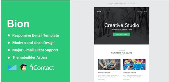 Bion - Responsive Email + Themebuilder