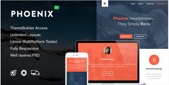 Phoenix - Responsive Email + Themebuilder