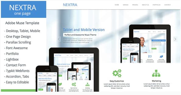 Nextra - One Page Muse