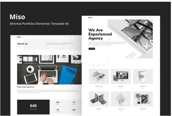 Miso - Minimal Portfolio Elementor Template Kit