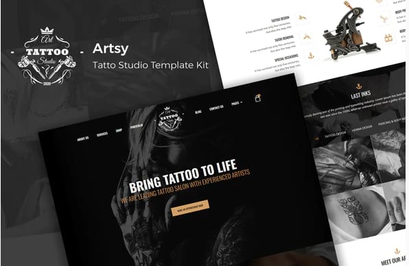 Artsy - Tattoo Studio Template Kit