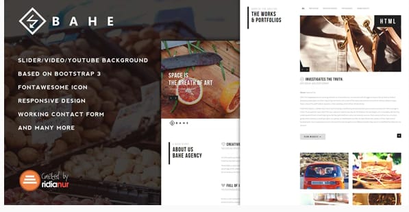 Bahe - Responsive One Page Portfolio HTML Template