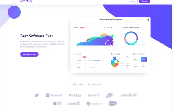 Startly Template Kit for Startups, SaaS & Software